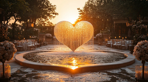 心形水上婚礼场地