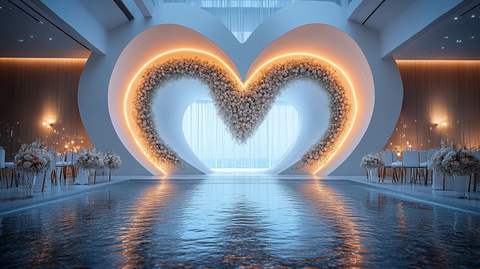 心形水上婚礼场地