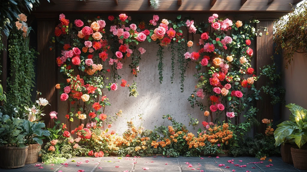 户外婚礼背景电视墙