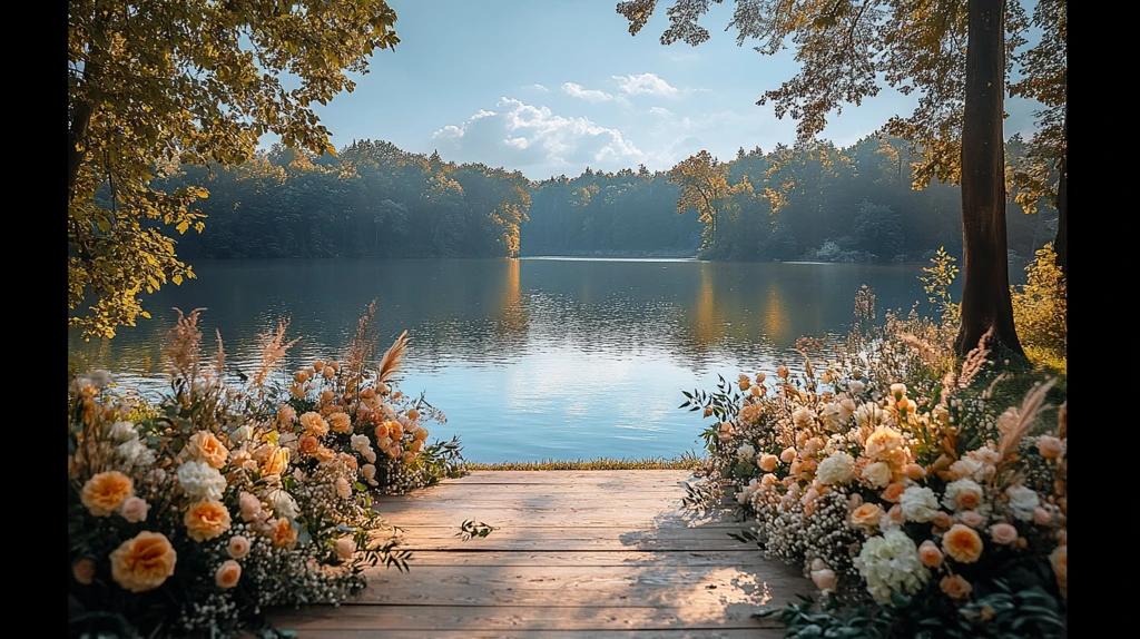 白色画布与户外婚礼装饰