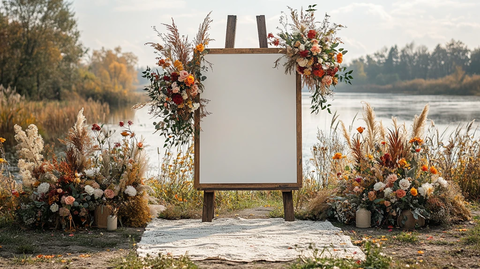 白色画布与户外婚礼装饰