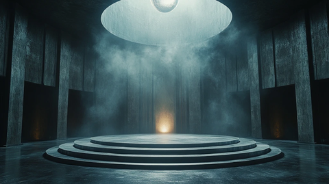 黑暗舞台与发光球体