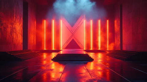 未来主义X形舞台设计