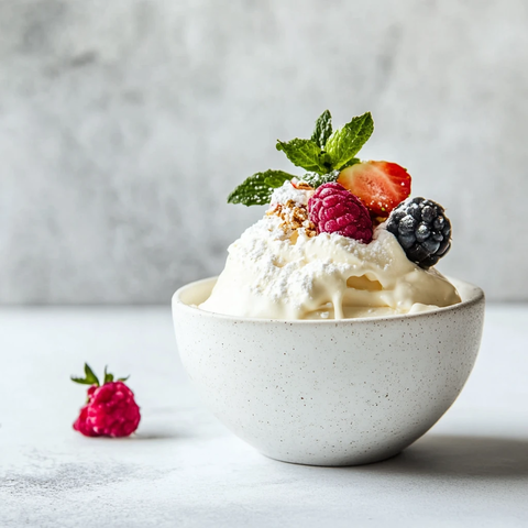香草冰淇淋美食