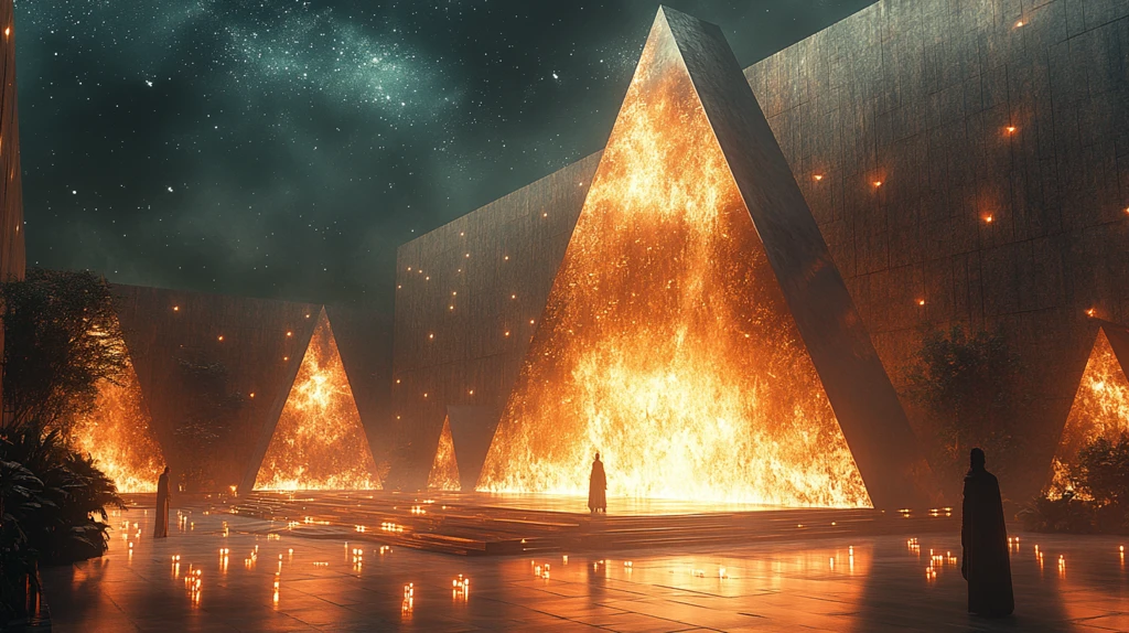 星夜舞台与石墙