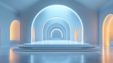 玻璃讲台科技展示