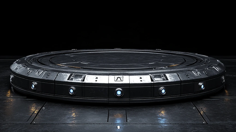 太空平台金属银舞台