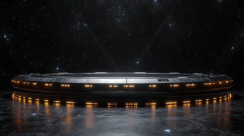 太空平台金属银舞台