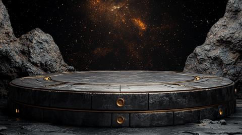 太空平台金属银舞台