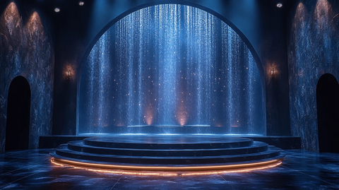 科幻舞台设计镜像背景