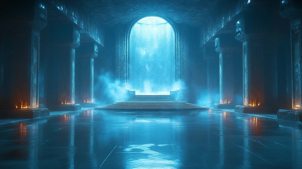 科幻舞台设计镜像背景