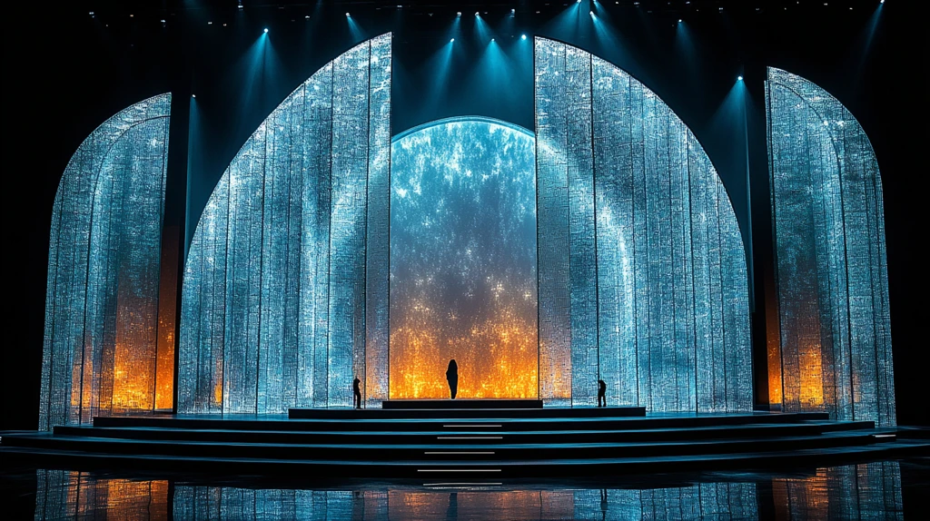 舞台LED屏幕与键盘元素设计