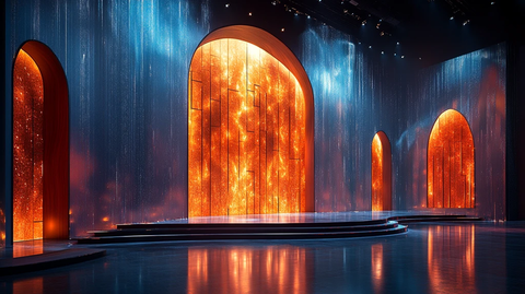 舞台LED屏幕与键盘元素设计