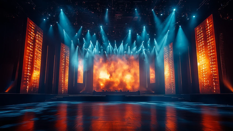 舞台LED屏幕与键盘元素设计