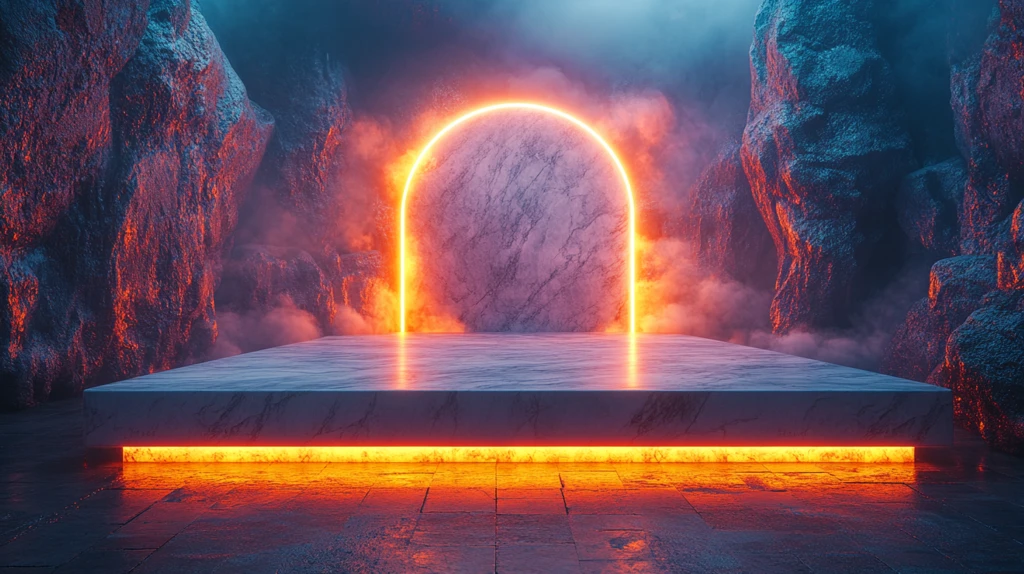 未来感舞台基座