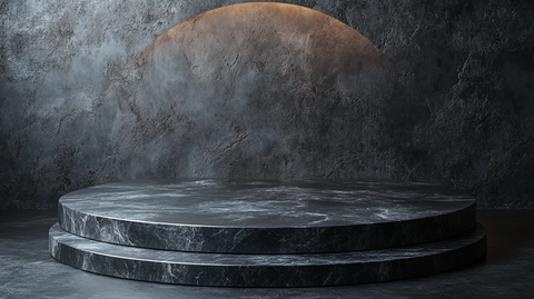 圆柱展示台与底座