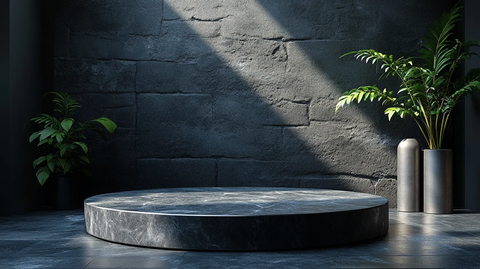 圆柱展示台与底座