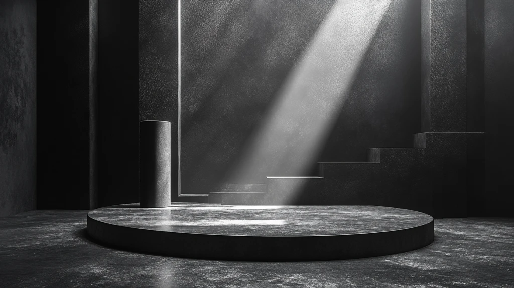 圆柱展示台与底座