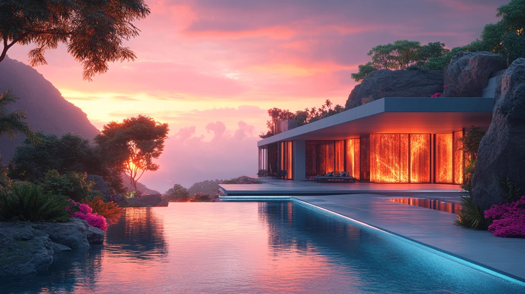 未来主义矩形小屋立面设计