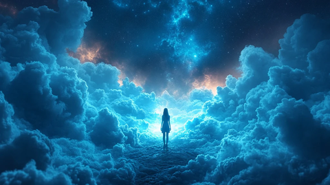 夜空下的空讲台