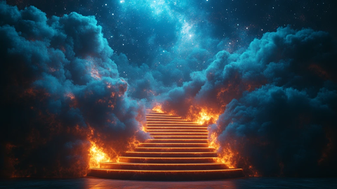 夜空下的空讲台