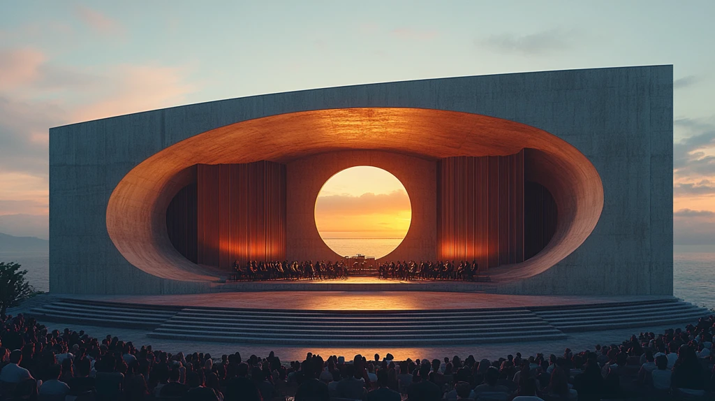 大型户外音乐舞台表演