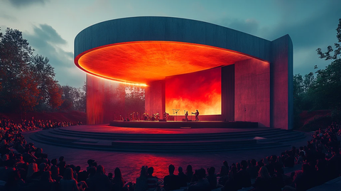 大型户外音乐舞台表演