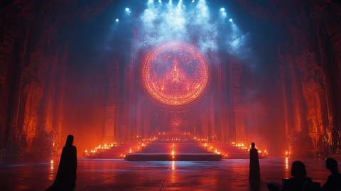 未来寺庙舞台设计