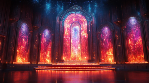 未来寺庙舞台设计