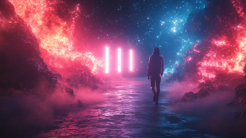 太空派对海报模板