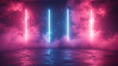 太空派对海报模板