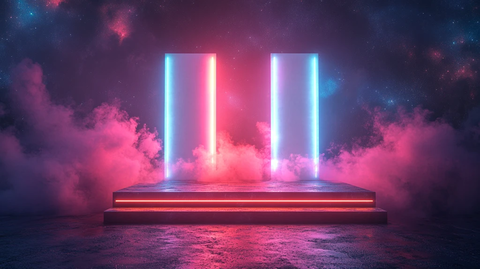 太空派对海报模板