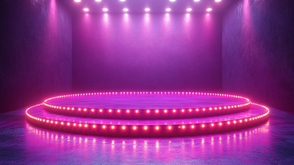 紫色圆形舞台LED灯背景