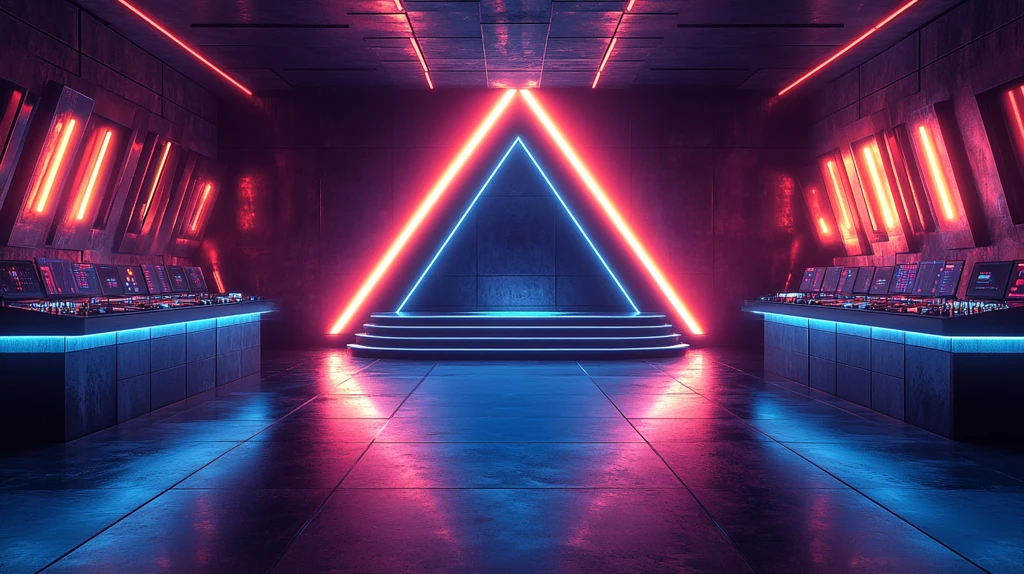现代DJ台几何形状LED灯光