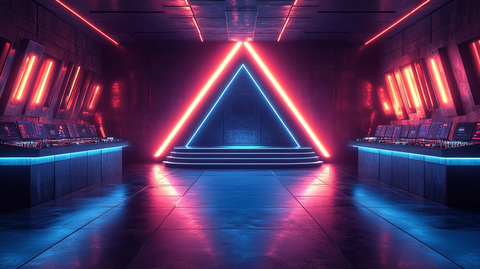 现代DJ台几何形状LED灯光