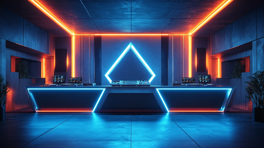 现代DJ台几何形状LED灯光