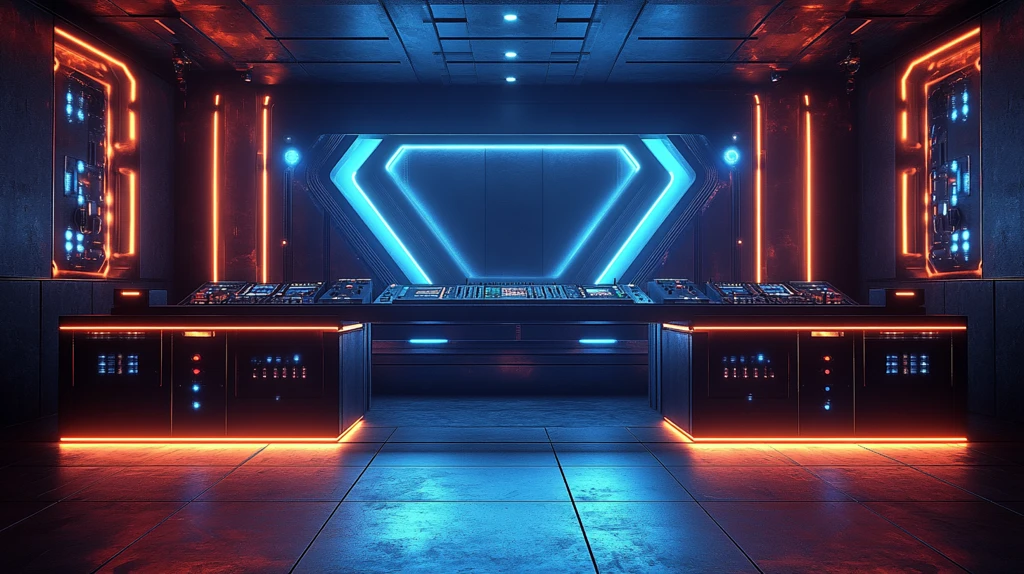 现代DJ台几何形状LED灯光