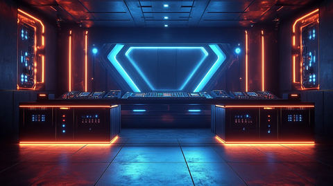 现代DJ台几何形状LED灯光