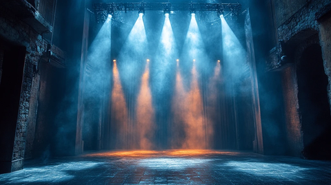 低垂聚光灯舞台