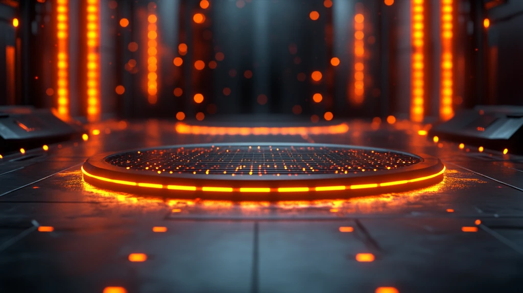 科技讲台黑橙背景