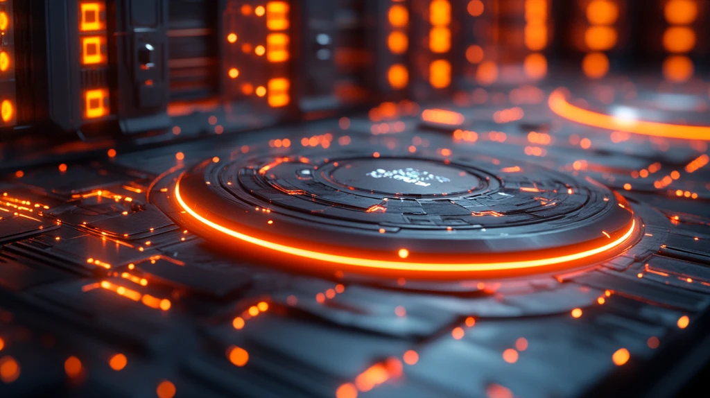 科技讲台黑橙背景