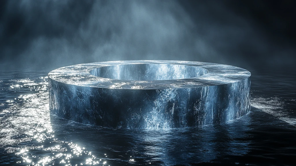 能量光环环绕金属基座