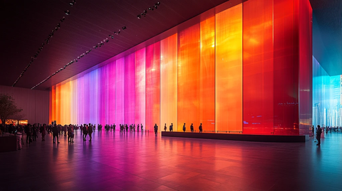 彩色玻璃设计舞台与会议厅