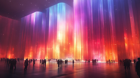 彩色玻璃设计舞台与会议厅