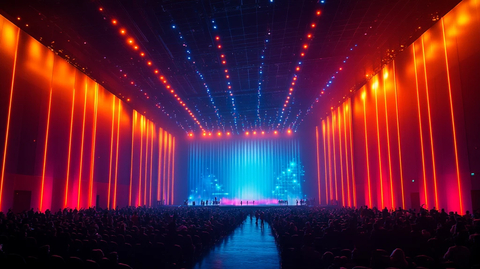 彩色玻璃设计舞台与会议厅