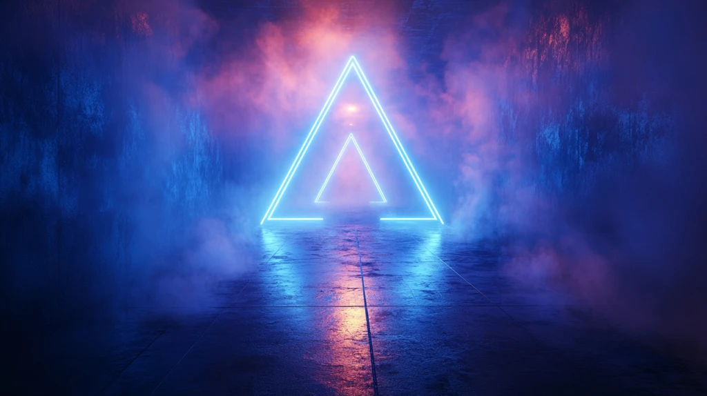 蓝色三角光束舞台