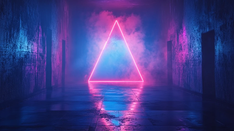 蓝色三角光束舞台