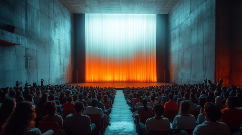 公司技术演示半圆形屏幕投影