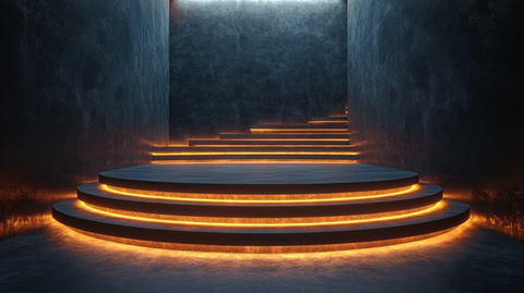 黑暗主题讲台灯光