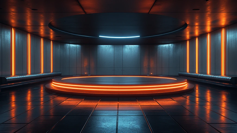 黑色背景科幻LED显示屏